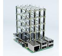 sb Components PiCube 4x4x4 LED CUBE per Raspberry Pi 4, 3, 2, Zero e Assemblato (verde)