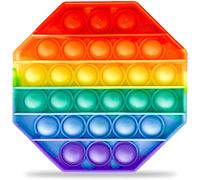 sb components Pop It Fidget Sensory Toy, Fidget Toys Set per bambini e adulti, Bubble Popper Fidget Giocattolo antistress Ansia giocattoli per autismo ADHD esigenze speciali (Octagon Rainbow)