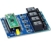 sb components Scheda relè Pi Pico, scheda relè accoppiatore ottico multiuso per Raspberry Pi Pico, controlla fino a 4 elettrodomestici
