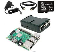 sb components - Starter kit RASPBERRY PI 3 B+ (modello 2018) con microSD da 8 GB, colore: Nero