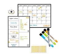 SB® PACK Calendario Magnetico Mensile A4 Lavagna Magnetica Settimanale A4 4