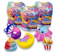 #sbabam, Doki Doki Squishy Galaxy and Rainbow, Giochi per Bambini da Edicola, Giocattoli Squishy, Piccoli Pupazzetti Morbidi in Gomma, Pack da 3 Bustine, Idee Regalo Bambino, da 3 Anni in su