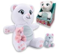 #sbabam FUNNY BOX Mammy Surprise Bear Maxi Size 28cm, Orso Peluche Morbido e Profumato con Mini Cuccioli, Pupazzi Morbidi di Animali, Giochi per Bambini da Edicola, Orsetto di Peluche Bambina Bambino