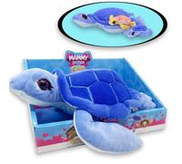 Sbabam Mammy Surprise Turtle Big Size Blue, Tartaruga Peluche 30cm con Mini Cuccioli Morbidi, Pupazzi Peluches Animali Giocattolo per Bambini, Giochi per Bambini da Edicola - Tartaruga Pupazzo +3 Anni