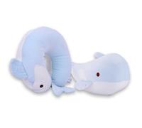 #sbabam Peluche Balenottera 2 in 1 Trasformabile in Cuscino Cervicale per Dormire, Viaggio Bambini per Aereo e Auto