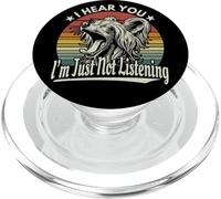 Sbadigliare Cane crestato cinese I Hear You I'm Not Listening Retro PopSockets PopGrip per MagSafe