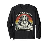 Sbadigliare San Bernardo I Hear You I'm Just Not Listening Cane Retro Maglia a Manica