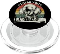 Sbadiglio Bichon Frise I Hear You I'm Not Listening Tramonto Retro PopSockets PopGrip per MagSafe
