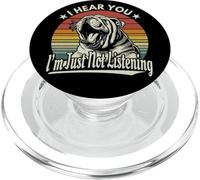 Sbadiglio Bulldog I Hear You I'm Just Not Listening Tramonto Retro PopSockets PopGrip per MagSafe