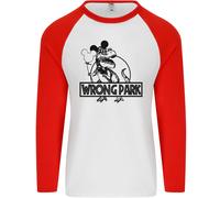 Sbagliato Park Divertente Dinosauro Jurrasic Uomo L/S Baseball T-Shirt