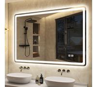 S'bagno 100x70cm Specchio-Bagno-con-Luce-Led,Anti-Fog,Memoria