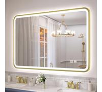 S'bagno Specchio Bagno con Luce 100x70cm, Cornice in Alluminio