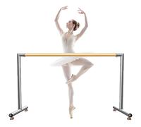 Sbarra da Danza Classica Portatile per Adulti e Bambini con Manico in Legno massello e Struttura in Acciaio può sopportare Un Peso di 500 kg.,A1-2,5 m/8,2 Piedi