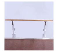 Sbarra da Danza Fissa da Parete con aste in Acciaio e Manico in Legno Altezza Regolabile 80-120 cm,2 m/6,6 Piedi