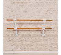 Sbarra da danza in legno regolabile, attrezzatura fitness per l'allenamento dei muscoli delle spalle, sbarra da danza tradizionale singola per allenamento a casa, yoga, stretching(Double-layer)