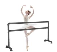 Sbarra da danza per stretching Sbarra da danza regolabile 3,3-9FT Nero/Bianco, capacità 500 kg(Black,2.2M/7.2FT)