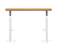 Sbarra da danza per stretching Sbarra da danza singola/doppia con supporto a parete, in legno massello, regolabile, 80-120 cm, tri 1-1,5 m(Single,1.5m)