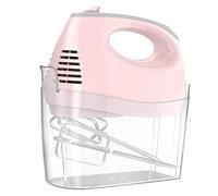 Sbattitore elettrico a mano, 5 velocità, con fruste in acciaio inox, per cuocere torte e muffin, include panna e montalatte, ideale per ricette fatte in casa