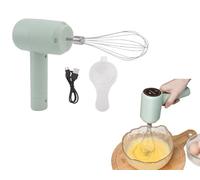Sbattitore Elettrico, Elettrico Portatile Senza Fili, Ricaricabile Tramite USB, Fruste Elettriche Con Fruste E Separatore per Uova per Burro, Panna, Cottura E Cottura in Cucina, Verde