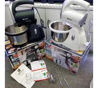 Sbattitore Elettrico Hoffmans 1000W con Ciotola Acciaio 3L 5 Velocità + 4 Fruste