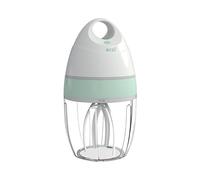 Sbattitore elettrico per uova con ciotola, miscelatore da cucina portatile ricaricabile, montalatte forte, funzionamento con un solo tasto per cuocere, preparare la panna, montare e montare, 24,9 x 14