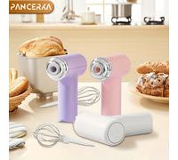 Sbattitore elettrico senza fili ricaricabile USB PANCERKA, frullatore multifunzionale, compatto, facile da usare e salvaspazio, per caffè, cappuccino, panna, cottura e uso in cucina Bianco-USB,Viola-U