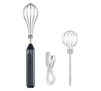 Sbattitore manuale elettrico, miscelatore ad immersione ricaricabile USB senza fili | Frusta regolabile a 3 marce, frusta agitante per salse, zuppa, cucina, uova