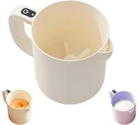 Sbattitore manuale elettrico per uova, 2 in 1, frusta e filtro per uova, latte in polvere e pastelle, utensile da cucina ricaricabile senza fili, con grande capacità da 1 l, beige