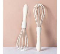 Sbattitore manuale in silicone bianco, utensile da cucina per mescolare, con 5 fili elastici ad alta resistenza per mescolare, facile da pulire nero,Bianco,rosa,verdeSilicone