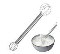 Sbattitore Miso | Doppia Testa In Acciaio Inox Mixer Miso - Miscelatore Giapponese Ergonomico Per Mescolare In Cucina E A Casa Uova Frutta Salse Zuppe Insalate Pasta E Cocktail