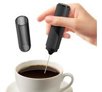 Sbattitore Per Latte A Mano,Frusta Elettrico con Coperchio | Schiumatore Elettrico Portatile per Bar Caffè Matcha Tè Cucina Viaggio Campeggio Cioccolato Caldo