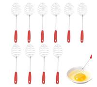 Sbattitore per Uova,10 Pezzi Set di Frullatore e Miscelatore per Uova e Latte da Cucina - Gadget Miscelatore Manuale Utensili da Cucina in Acciaio Inox per Latte Salsa Farina Matcha Cottura Pancake