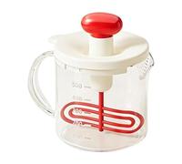 Sbattitore per Uova a Pressione Manuale - Sbattitore Manuale Trasparente Antiscivolo - Bicchiere per Montare Uova a Mano,per Casa Dormitorio Cottura al Forno Cucina Crema Latte in Polvere Marinate Imp