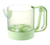 Sbattitore per uova semi automatico bianco con filtro e scala a tazza da 450 ml per sbattere rapidamente le uova e mescolare impasti in cucina (verde)