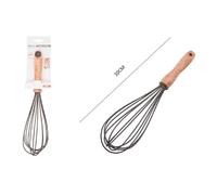 SBATTIUOVA FRUSTA 12" SBATTI UOVA IN SILICONE MANICO LEGNO 30CM DA CUCINA 50740