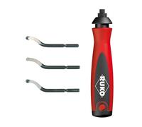 Sbavatoio professionale con 3 lame HSS intercambiabili, ideale per la pulizia dei bordi e finiture in parti metalliche.