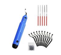 Sbavatore a 360°, sbavatore manuale universale, sbavatore, con 10 lame di ricambio e 5 lime diamantate per sbavare alluminio-rame-plastica, stampa 3D
