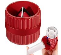 Sbavatrice tubo di rame in plastica, universale, 2 in 1, strumento per smussatura e levigatura di interni ed esterni, 5-38 mm, corpo in plastica, tubi di rame, rosso