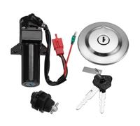 SBBLINWU Interruttore a Chiave Compatibile con Yamaha per YBR 125 Moto Scooter Blocco Interruttore di Accensione Kit di Sostituzione Chiave Blocco Tappo Serbatoio per Gas