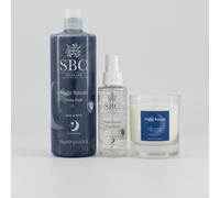 SBC Night Rituals Spray (100ml), bagnoschiuma (500ml) e candela