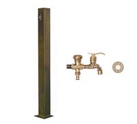 SBCGFY Colonna d'Acqua Quadrata Verticale in Acciaio Inossidabile 304, Supporto per Tubo Flessibile Antigelo Indipendente con Rubinetto, per Giardino di Famiglia, Cortile di Villa, 95 Cm/37 Pollici