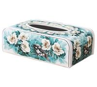 SBCGFY Porta Fazzoletti in Ceramica in Stile Pastorale Americano, Porta Tovaglioli in Porcellana con Uccelli E Fiori, Porta Asciugamani di Carta per Casa E Ufficio.