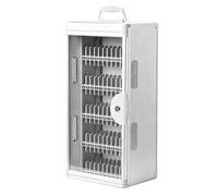 SBCWH Armadietto per Cellulari con 24/36/48/60 Scomparti, in Lega di Alluminio, con Chiave e Maniglia, Ideale per Scuole, Aule, Uffici, Sale Riunioni e Sale D'esame(Gray,28x21x57cm)