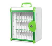 SBCWH Armadietto per Cellulari con 24/36/48/60 Scomparti, in Lega di Alluminio, con Chiave e Maniglia, Ideale per Scuole, Aule, Uffici, Sale Riunioni e Sale D'esame(Green,28x21x36cm)