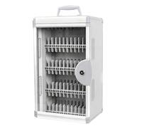 SBCWH Armadietto per Cellulari con 24/36/48/60 Scomparti, in Lega di Alluminio, con Chiave e Maniglia, Ideale per Scuole, Aule, Uffici, Sale Riunioni e Sale D'esame(Gray,28x21x47cm)