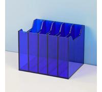 SBCWH Scatola Porta Cellulari, Supporto Trasparente per Telefoni da Aula, Organizer da Scrivania in Acrilico Spesso, Ideale per Ufficio, Scuola e Aula(Blue,12x10x10cm/5x4x4in)