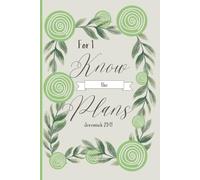 SBG LIFE | Blushing Blooms Journal Collection | 'For I Know the Plans' | Jeremiah 29:11 | Black & White Interior | Christian Notebook with 131 Ruled Pages | 9”x 6”| Softcover