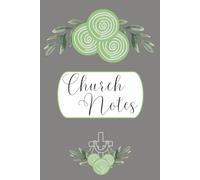 SBG LIFE | 'Church Notes' | Blushing Blooms Journal Collection| Lime | Church Service | Christian Notebook with 124 Guided Study Pages | 9”x 6”| Softcover