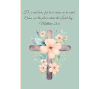 SBG LIFE | Easter Resurrection Journal Green Cover | Matthew 28:6 | Black & White Interior | Lined Journal | Christian Notebook with 121 Ruled Pages | 9”x 6”| Softcover