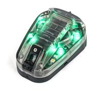 SBGJMY Casco Militare Luci tattiche per casco verde e IR o rosso e IR luce stroboscopica militare di sopravvivenza aerea con supporto nastro magico casco veloce (verde)